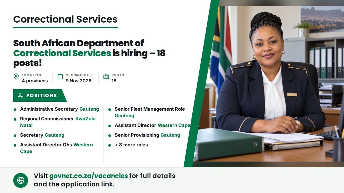 Assistant Director Administrative Secretary at South African Department of Correctional Services