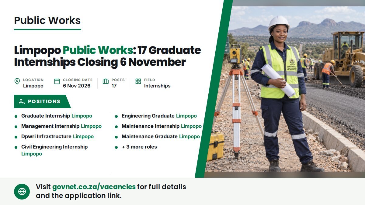 Civil Engineering Internship at Limpopo Department of Public Works, Roads and Infrastructure