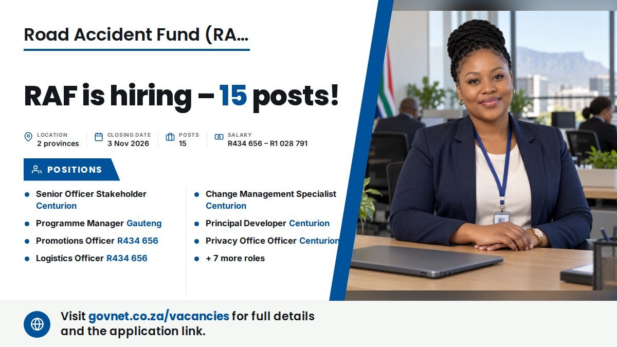 Privacy Office Officer at Road Accident Fund (RAF)